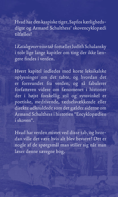 Schalansky - Katalog over visse tab UDKOMMER D. 25. JUNI